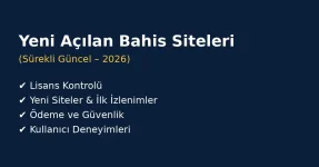Yeni açılan bahis siteleri 2026, lisanslı yeni bahis siteleri, ödeme güvenliği ve kullanıcı deneyimleri Yeni açılan bahis siteleri 2026, lisanslı yeni bahis siteleri, ödeme güvenliği ve kullanıcı deneyimleri
