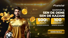 BahisFair Yatırımsız Deneme Bonusu | 500 TL Bonus + 100 Freebet BahisFair Yatırımsız Deneme Bonusu | 500 TL Bonus + 100 Freebet